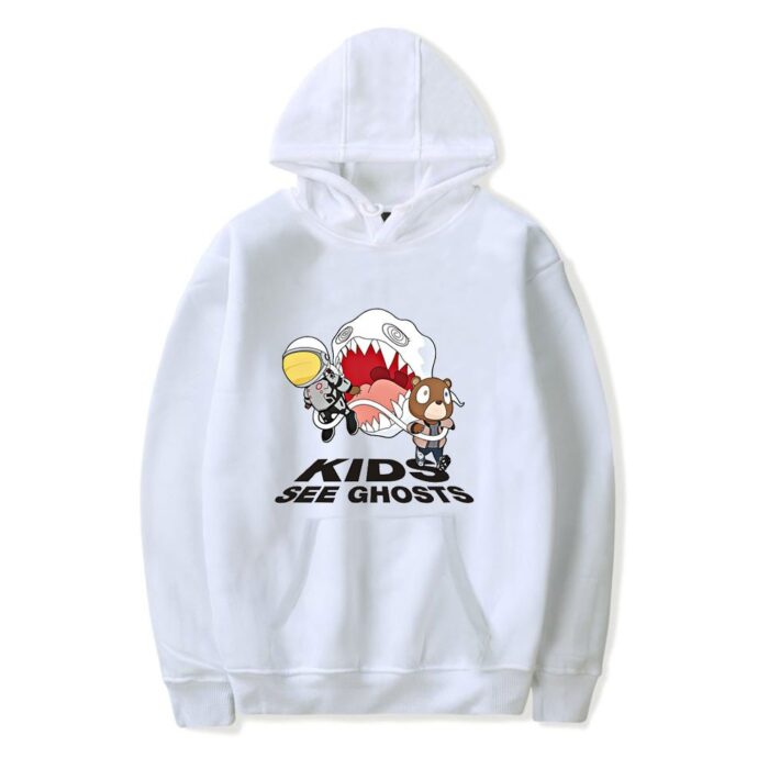 Kids See Ghosts White Hoodie: Embrace the ethereal in style with this iconic collaboration piece. Elevate your fashion with the supernatural vibes of Kids See Ghosts and Yeezy's signature urban flair.