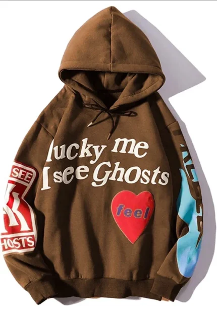 Kanye West Lucky Me I See Ghosts Hoodie brown